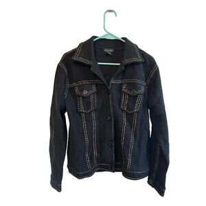 Tally-Ho Black Wool Stitch Detail Jacket Medium